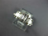 ESTATE .57CT DIAMOND 18K WHITE GOLD 3D ROUND & BAGUETTE PAST PRESENT FUTURE RING