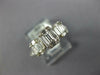 ESTATE .57CT DIAMOND 18K WHITE GOLD 3D ROUND & BAGUETTE PAST PRESENT FUTURE RING
