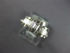 ESTATE .57CT DIAMOND 18K WHITE GOLD 3D ROUND & BAGUETTE PAST PRESENT FUTURE RING