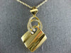 ESTATE LARGE .25CT DIAMOND 18KT YELLOW GOLD 3D MULTI SHAPE FUN PENDANT