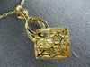 ESTATE LARGE .25CT DIAMOND 18KT YELLOW GOLD 3D MULTI SHAPE FUN PENDANT