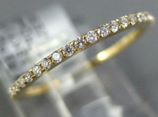 ESTATE .29CT DIAMOND 18K YELLOW GOLD ROUND 1mm ETERNITY WEDDING ANNIVERSARY RING