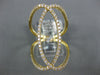 ESTATE EXTRA LARGE .55CT DIAMOND 18KT YELLOW GOLD 3D OVAL LOVE KNOT FUN RING
