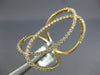 ESTATE EXTRA LARGE .55CT DIAMOND 18KT YELLOW GOLD 3D OVAL LOVE KNOT FUN RING