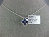 1.04CT DIAMOND & AAA SAPPHIRE 18KT WHITE GOLD 3D PEAR SHAPE FLOWER STAR PENDANT