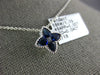 1.04CT DIAMOND & AAA SAPPHIRE 18KT WHITE GOLD 3D PEAR SHAPE FLOWER STAR PENDANT