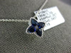 1.04CT DIAMOND & AAA SAPPHIRE 18KT WHITE GOLD 3D PEAR SHAPE FLOWER STAR PENDANT