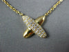 ESTATE .37CT DIAMOND 18KT YELLOW GOLD 3D CLASSIC MULTI ROW X LOVE NECKLACE