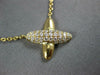 ESTATE .37CT DIAMOND 18KT YELLOW GOLD 3D CLASSIC MULTI ROW X LOVE NECKLACE