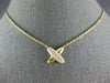 ESTATE .37CT DIAMOND 18KT YELLOW GOLD 3D CLASSIC MULTI ROW X LOVE NECKLACE
