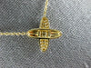 ESTATE .37CT DIAMOND 18KT YELLOW GOLD 3D CLASSIC MULTI ROW X LOVE NECKLACE