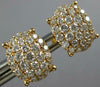 ESTATE LARGE .68CT DIAMOND 18KT ROSE GOLD 3D CLUSTER OVAL STUD EARRINGS