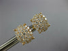 ESTATE LARGE .68CT DIAMOND 18KT ROSE GOLD 3D CLUSTER OVAL STUD EARRINGS