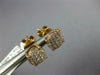 ESTATE LARGE .68CT DIAMOND 18KT ROSE GOLD 3D CLUSTER OVAL STUD EARRINGS