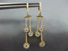 ESTATE .84CT DIAMOND 18K YELLOW GOLD CLUSTER FLOWER BY THE YARD HANGING EARRINGS