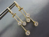 ESTATE .84CT DIAMOND 18K YELLOW GOLD CLUSTER FLOWER BY THE YARD HANGING EARRINGS