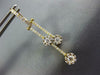 ESTATE .84CT DIAMOND 18K YELLOW GOLD CLUSTER FLOWER BY THE YARD HANGING EARRINGS