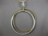 ESTATE EXTRA LARGE .29CT DIAMOND 18KT 2 TONE GOLD 3D CIRCLE OF LIFE FUN PENDANT