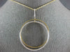ESTATE EXTRA LARGE .29CT DIAMOND 18KT 2 TONE GOLD 3D CIRCLE OF LIFE FUN PENDANT