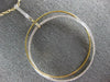 ESTATE EXTRA LARGE .29CT DIAMOND 18KT 2 TONE GOLD 3D CIRCLE OF LIFE FUN PENDANT
