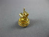 ESTATE LARGE 1.13CT DIAMOND 18K YELLOW GOLD 3D CLUSTER FLOWER HALO STUD EARRINGS