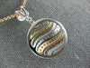 ESTATE 1.37CT DIAMOND 18KT TRI COLOR GOLD 3D CIRCULAR MULTI WAVE FUN PENDANT