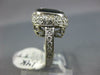 LARGE 4.50CT DIAMOND & AAA SAPPHIRE 14KT WHITE GOLD OVAL BEZEL ENGAGEMENT RING