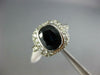 LARGE 4.50CT DIAMOND & AAA SAPPHIRE 14KT WHITE GOLD OVAL BEZEL ENGAGEMENT RING