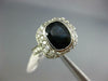 LARGE 4.50CT DIAMOND & AAA SAPPHIRE 14KT WHITE GOLD OVAL BEZEL ENGAGEMENT RING