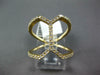 ESTATE .44CT DIAMOND 14KT YELLOW GOLD 3D DOUBLE V SHAPE CLASSIC FUN RING