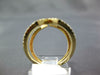 ESTATE .44CT DIAMOND 14KT YELLOW GOLD 3D DOUBLE V SHAPE CLASSIC FUN RING