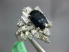 EXTRA LARGE 6.50CT DIAMOND & AAA SAPPHIRE 18KT WHITE GOLD OVAL ENGAGEMENT RING