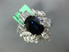 EXTRA LARGE 6.50CT DIAMOND & AAA SAPPHIRE 18KT WHITE GOLD OVAL ENGAGEMENT RING