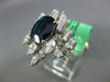 EXTRA LARGE 6.50CT DIAMOND & AAA SAPPHIRE 18KT WHITE GOLD OVAL ENGAGEMENT RING