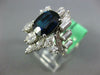 EXTRA LARGE 6.50CT DIAMOND & AAA SAPPHIRE 18KT WHITE GOLD OVAL ENGAGEMENT RING