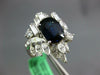 EXTRA LARGE 6.50CT DIAMOND & AAA SAPPHIRE 18KT WHITE GOLD OVAL ENGAGEMENT RING