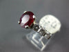 ESTATE LARGE 2.58CT DIAMOND & AAA RUBY PLATINUM 3D OVAL & ROUND ENGAGEMENT RING