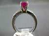 LARGE 4.55CT DIAMOND & AAA RUBY 14KT WHITE GOLD OVAL INVISIBLE ENGAGEMENT RING