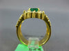 LARGE 2.80CT DIAMOND & AAA EMERALD 18KT YELLOW GOLD SQUARE HALO ENGAGEMENT RING