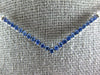 ESTATE .63CT AAA SAPPHIRE 18KT WHITE GOLD 3D CLASSIC V SHAPE NECKLACE