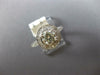 LARGE 1.74CT DIAMOND 14KT WHITE GOLD ROUND HALO 3/4TH ETERNITY ENGAGEMENT RING