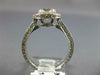 LARGE 1.74CT DIAMOND 14KT WHITE GOLD ROUND HALO 3/4TH ETERNITY ENGAGEMENT RING