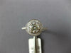 LARGE 1.74CT DIAMOND 14KT WHITE GOLD ROUND HALO 3/4TH ETERNITY ENGAGEMENT RING