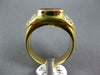 WIDE 3.90CT DIAMOND & AAA RUBY 18KT YELLOW GOLD BEZEL HEART LOVE ENGAGEMENT RING