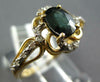 ESTATE 1.12CT DIAMOND & AAA SAPPHIRE 14KT YELLOW GOLD OVAL FILIGREE FLOWER RING