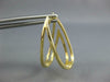 LARGE 1.15CT DIAMOND 18K YELLOW GOLD DOUBLE V INSIDE OUT HUGGIE HANGING EARRINGS