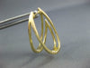 LARGE 1.15CT DIAMOND 18K YELLOW GOLD DOUBLE V INSIDE OUT HUGGIE HANGING EARRINGS