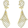 ESTATE 1.61CT DIAMOND 14KT YELLOW GOLD 3D CLASSIC TEAR DROP FUN HANGING EARRINGS