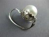 ESTATE LARGE 1.1CT DIAMOND & AAA SOUTH SEA PEARL 18K WHITE GOLD FLOWER EARRINGS