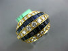 ESTATE LARGE 4.30CT DIAMOND & AAA SAPPHIRE 18K YELLOW GOLD ROUND & PRINCESS RING
